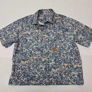 Topo Designs Womens Size M Short Sleeve Button Up Shirt Abstract Print Outdoor